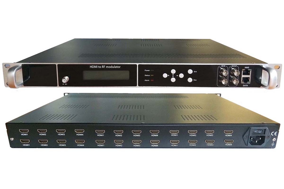 24 HDMI to DVB-T/ATSC/ISDB-T/DVB-C encoder modulat